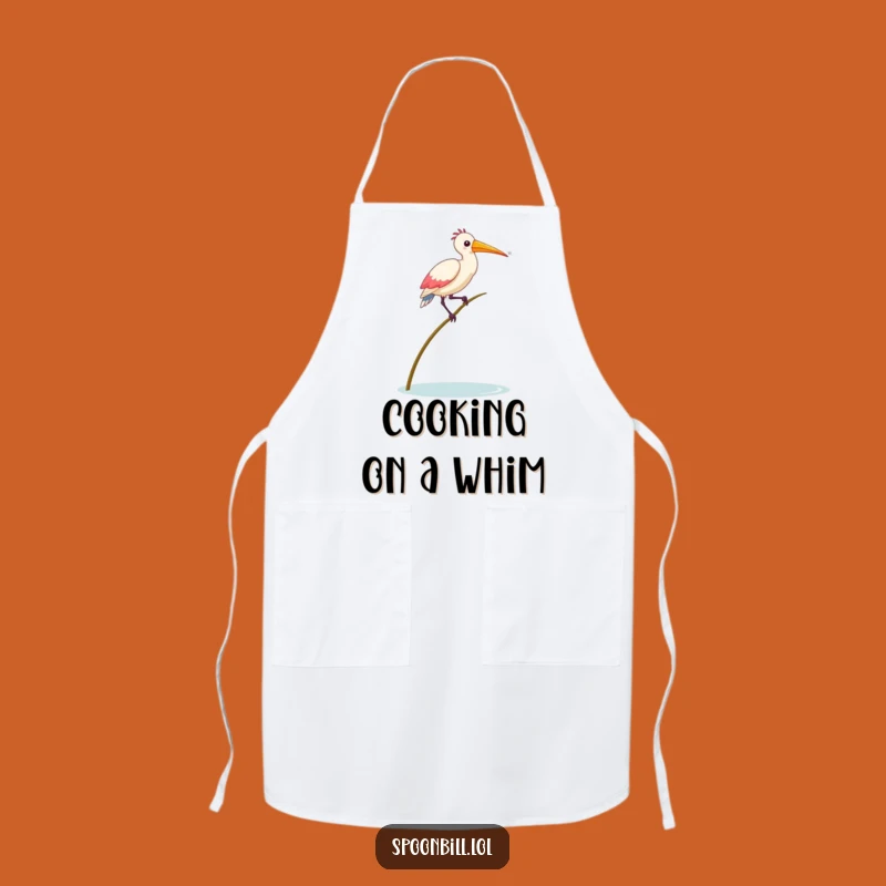 Funny Balancing Spoonbill Bird Apron - Cook with Confidence (or Not!) with This Feathered Friendwear