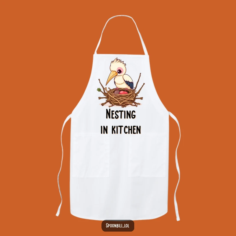 Funny Busy Spoonbill Bird Apron - Work with Pride in This Feathered Friend Kitchenwear