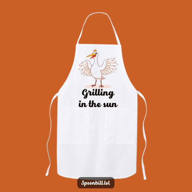 Funny Happy Spoonbill Bird Wings Apron - Majestic Kitchen Gift