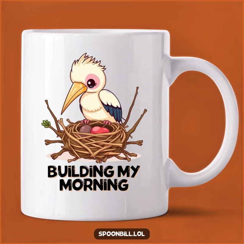 Funny Busy Spoonbill Bird Mug - Master Builder Funny Gift for Craftsman