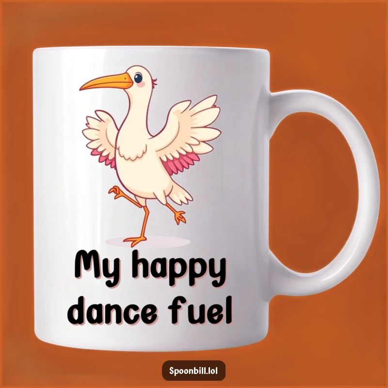 Funny Dancing Spoonbill Bird Mug - The Happiest Feathered Friend Funny Gift