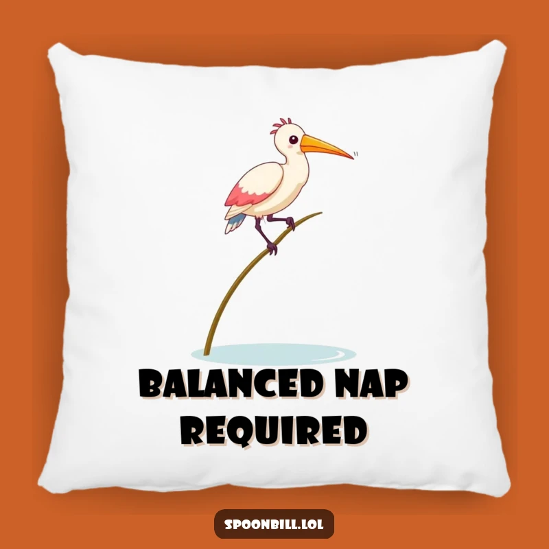 Funny Balancing Spoonbill Bird Pillow - Add a Touch of Wobble with This Feathered Friend Comfort