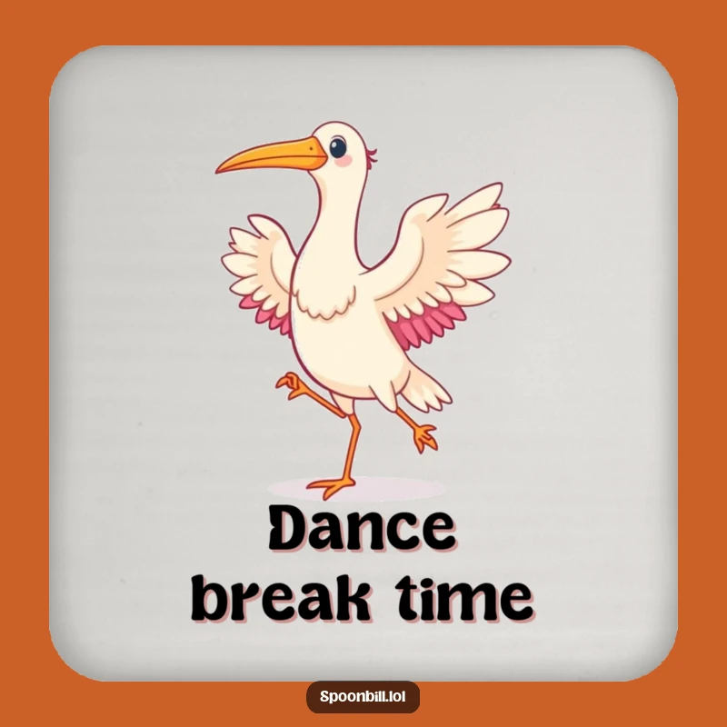 Funny Dancing Spoonbill Bird Coaster - Protect Surfaces with This Feathered Friend Decor