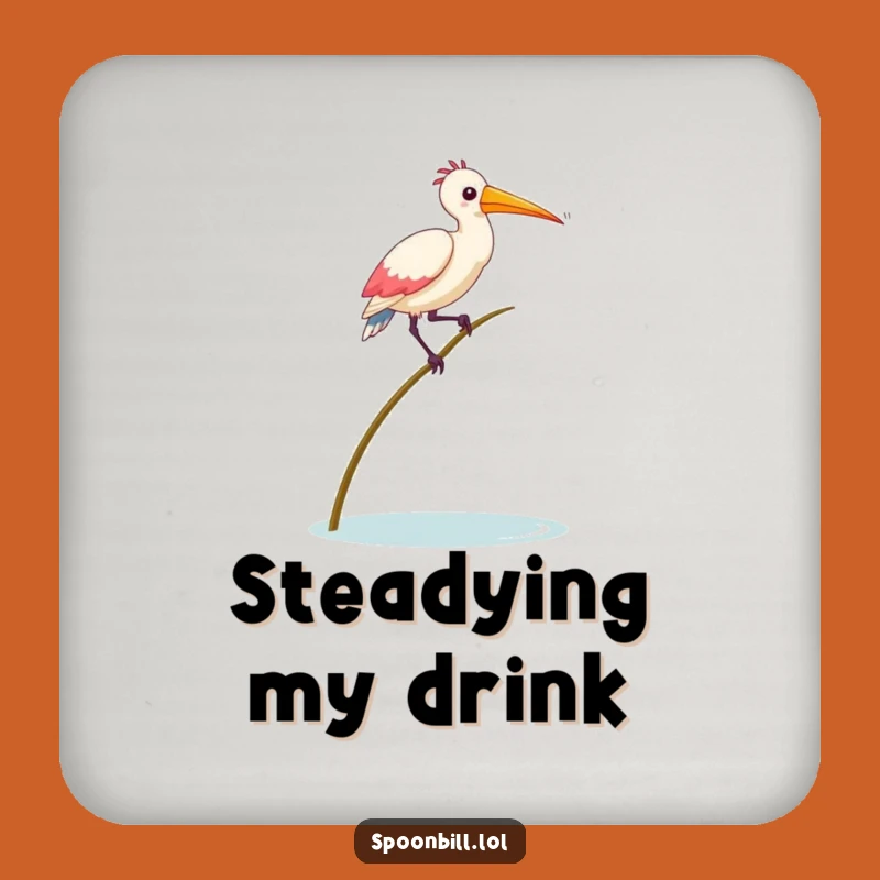Funny Balancing Spoonbill Bird Coaster - Protect Surfaces with This Feathered Friend Decor