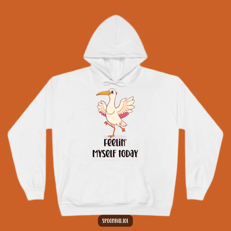 Funny Dancing Spoonbill Bird Hoodie - Cozy Up in This Funny Feathered Friend Sweatshirt