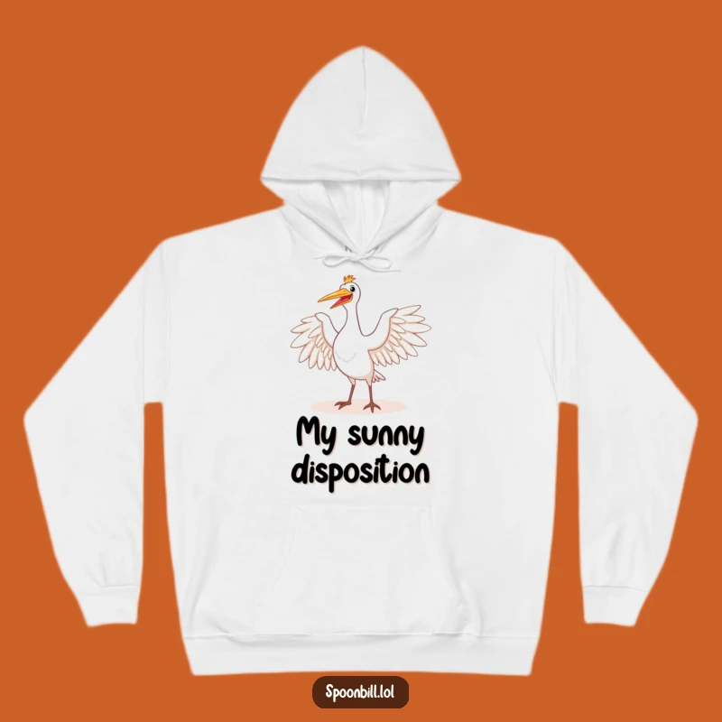 Cozy Funny Spoonbill Bird Wings Hoodie - Happy Majestic Bird Gift