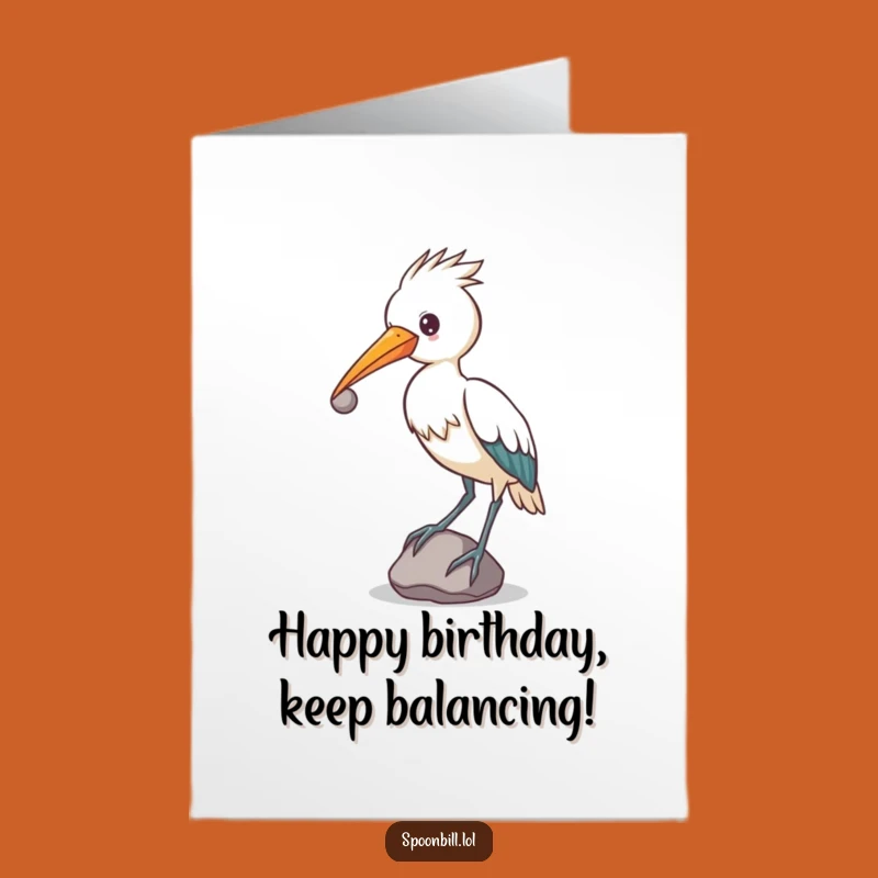 Free Printable Spoonbill Birthday Card - Funny Downloadable Gift!