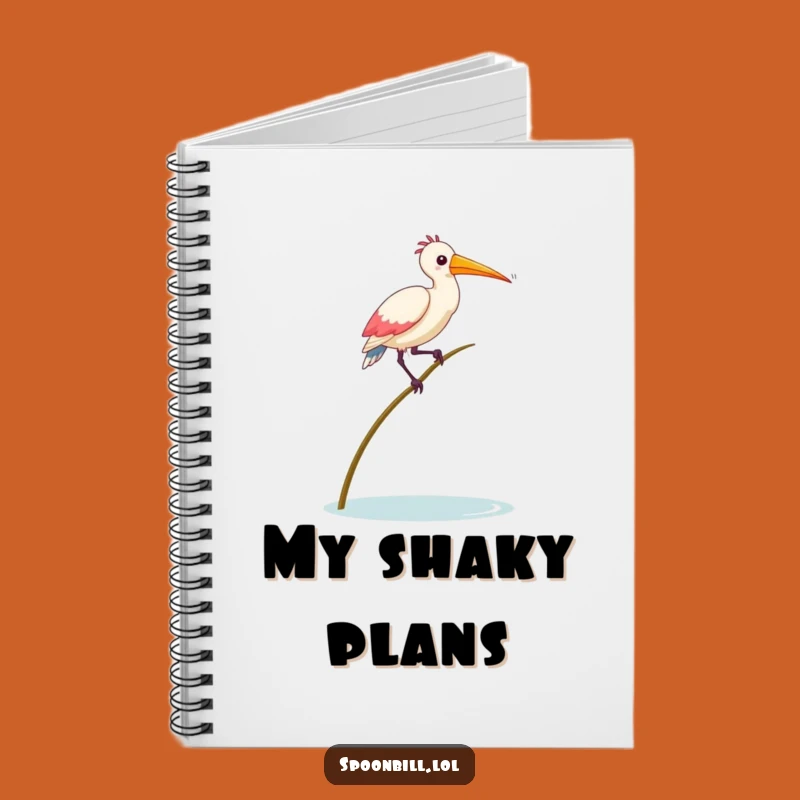 Funny Balancing Spoonbill Bird Notebook - Jot Down Your Thoughts (Carefully!) with This Feathered Friend Journal