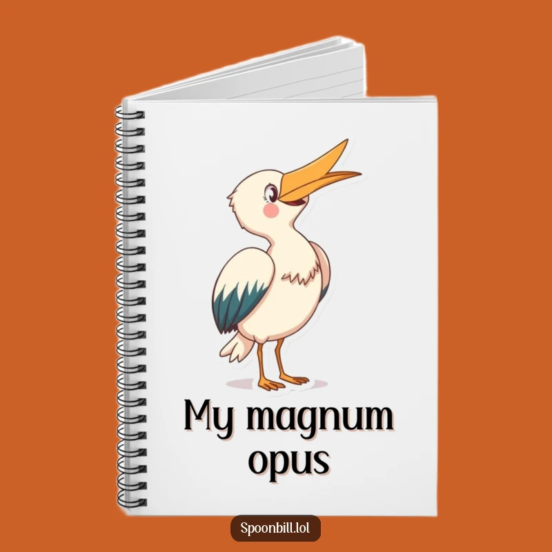 Funny Spoonbill Bowing Notebook: Journal with Skyward Beak, Creative Ideas