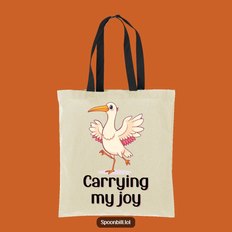 Funny Dancing Spoonbill Bird Tote Bag - Carry Your Fun with This Feathered Friend Bag