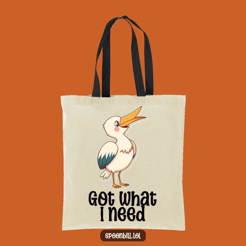 Funny Spoonbill Bowing Tote Bag: Stylish Skyward Bird, Carry Your Joy